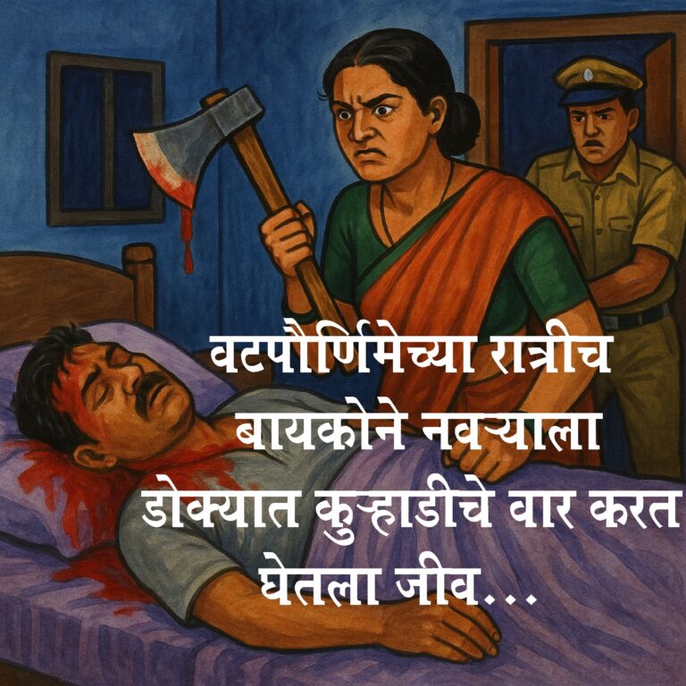 वटपौर्णिमेच्या रात्रीच बायकोने नवऱ्याला संपवले