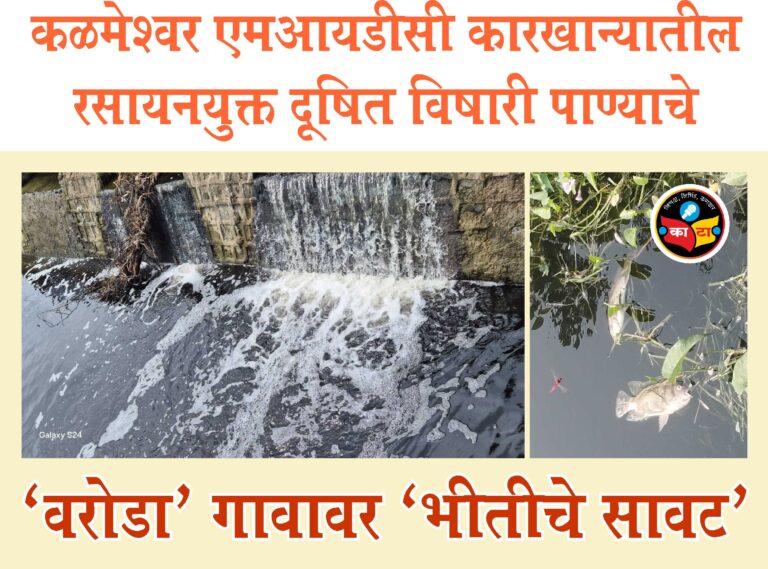 रसायनयुक्त दूषित पाण्याने ‘वरोडा’ गावावर भीतीचे सावट