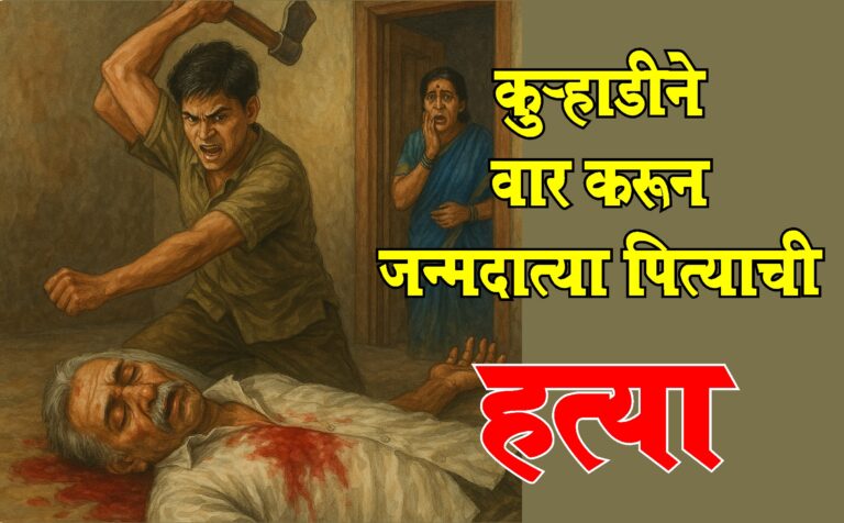 The son killed his father with an axe : मुलानेच कुऱ्हाडीने वार करून वडिलांना संपविले