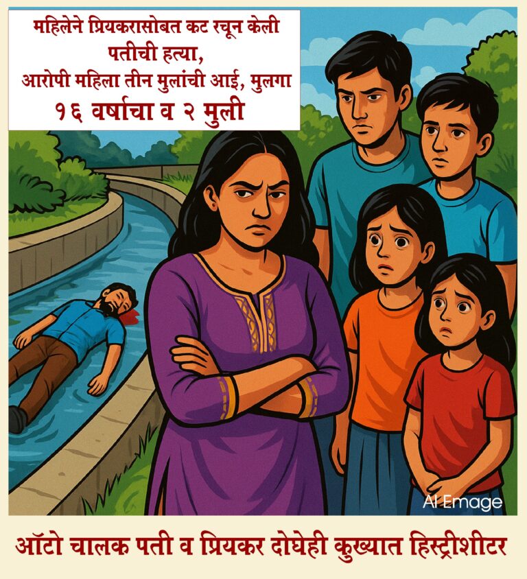 Wife murdered her husband… : पतीची हत्या करून मृतदेह नाल्यात फेकला