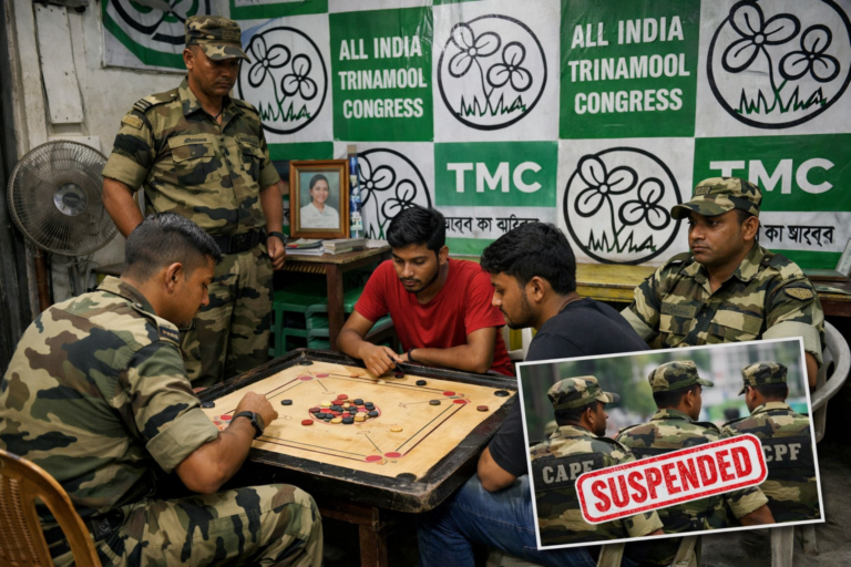 कॅरम खेळणाऱ्या तीन जवानांवर निलंबनाची कारवाई